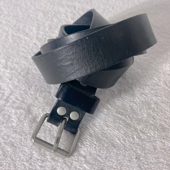 H&M Divided Black Leather Belt - Picture 1 of 12